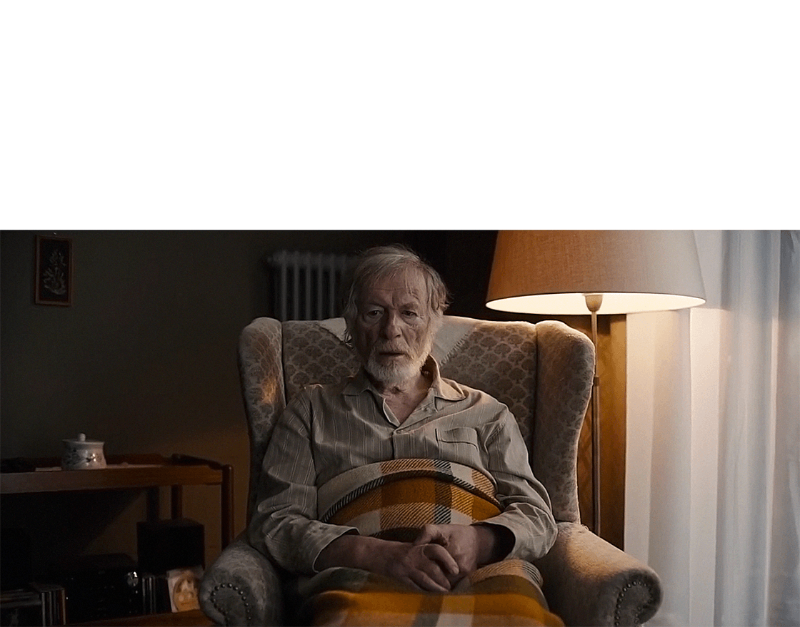 Va a suceder otra vez - Un viejo al parecer siente que se viene una catástrofe y dice la frase