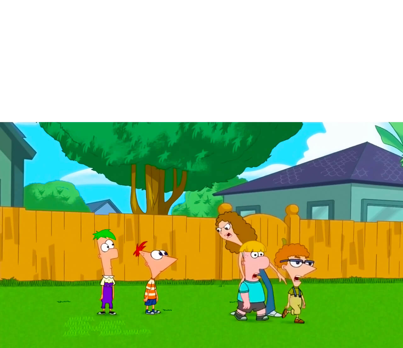 Bien hecho rompieron sus cerebros - Thaddeus y Thor quedan atontados por las construcciones de Phineas y Ferb.
