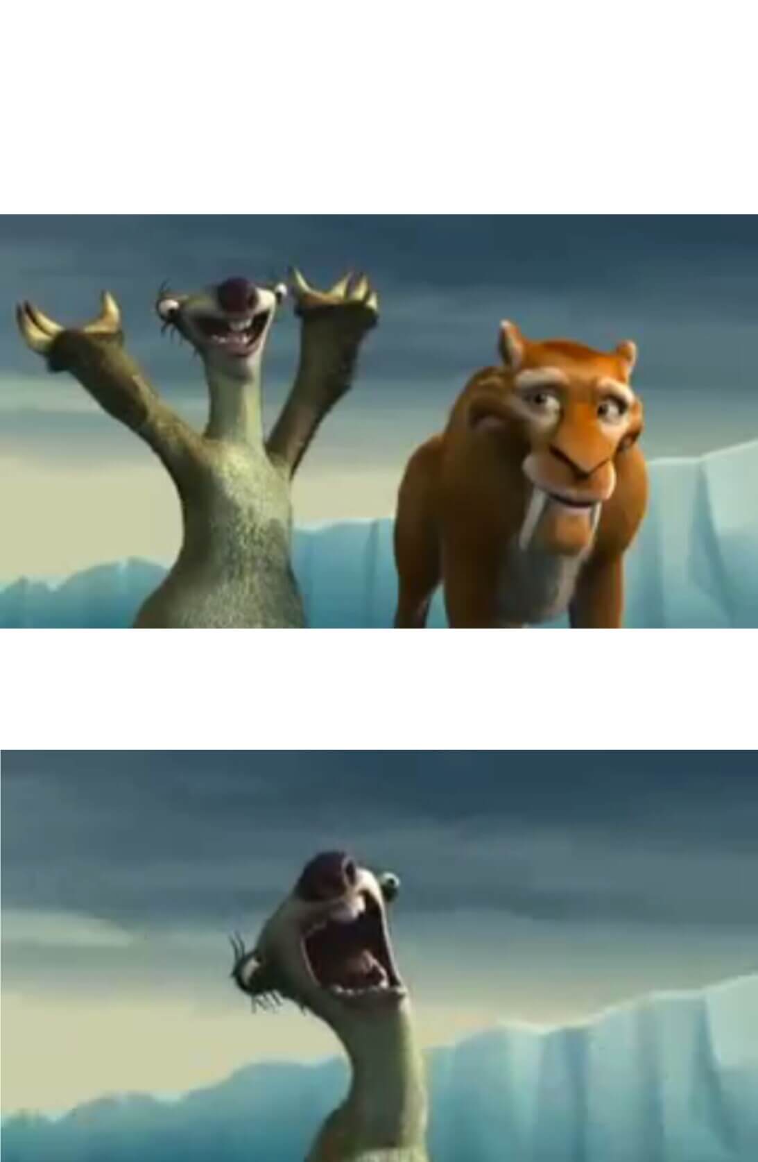 Vamos a vivir | Vamos a morir - Consiste en que el personaje menciona una situación positiva, pero a la vez, una negativa, que hace que arruine la situación.